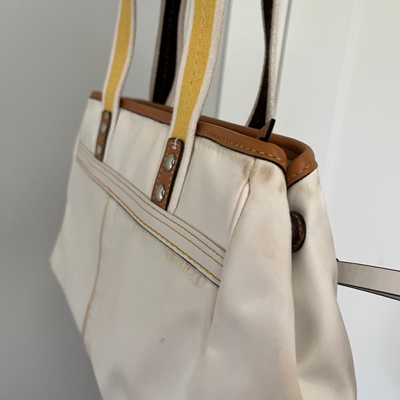 Coach White and Yellow Shoulder Bag - Picture 5 of 7